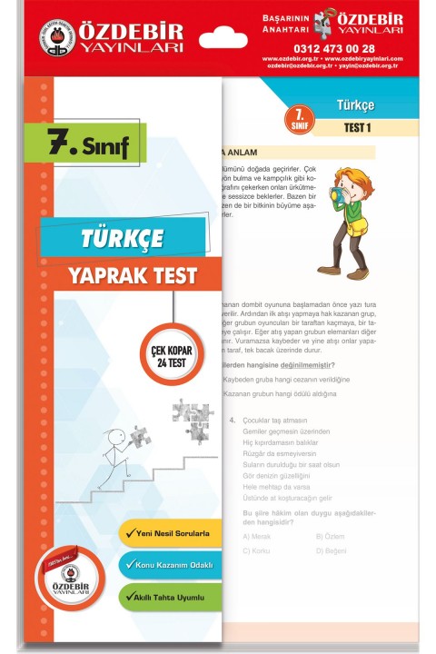 Karekök Özdebir Ortaklığıyla 7. Sınıf Tüm Dersler Soru Yaprak Test Seti