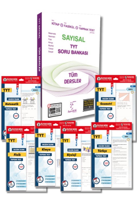 Karekök ve Özdebir Yayınevinden TYT Tüm Dersler Sayısal Soru Bankası ve Yaprak Test Seti