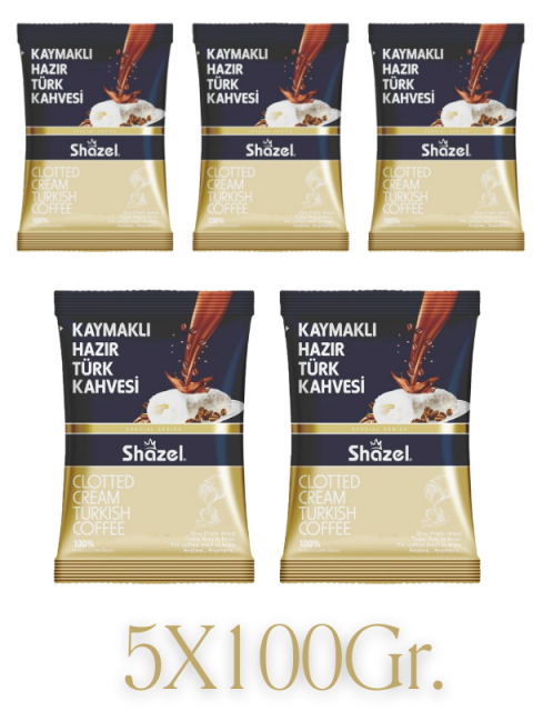 Kaymak Aromalı Hazır Türk Kahveleri Seti 5X100Gr.