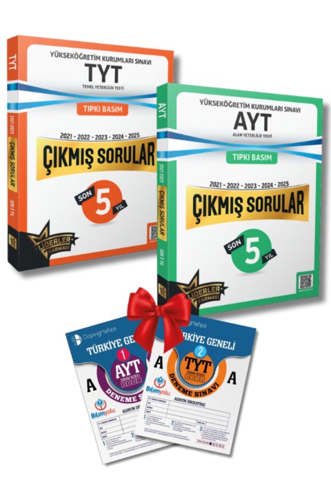 Liderler Karması TYT-AYT Son 5 Yıl Çıkmış Sorular ve TYT-AYT Deneme Sınavı