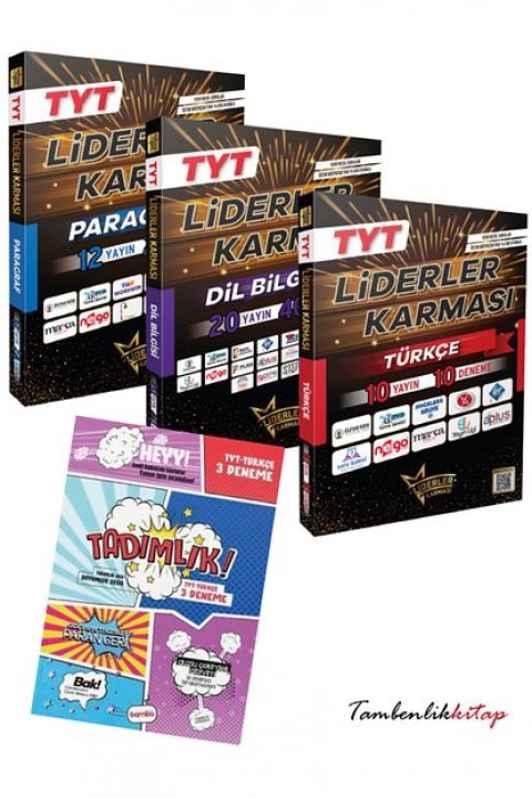 Liderler Karması TYT Türkçeyi Sevdiren 4'lü Set (Paragraf, Dil Bilgisi, Türkçe,+3 Deneme)