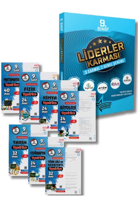 Liderler Karması ve Özdebir Yayınevinden 9.Sınıf Tüm Dersler Yaprak Test ve Deneme Seti