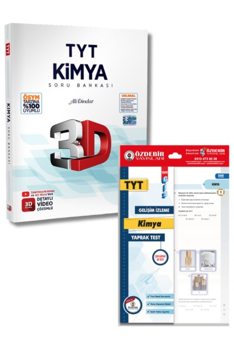 Özdebir ve 3D Yayınlarından TYT Kimya Soru Bankası ve Yaprak Test Seti