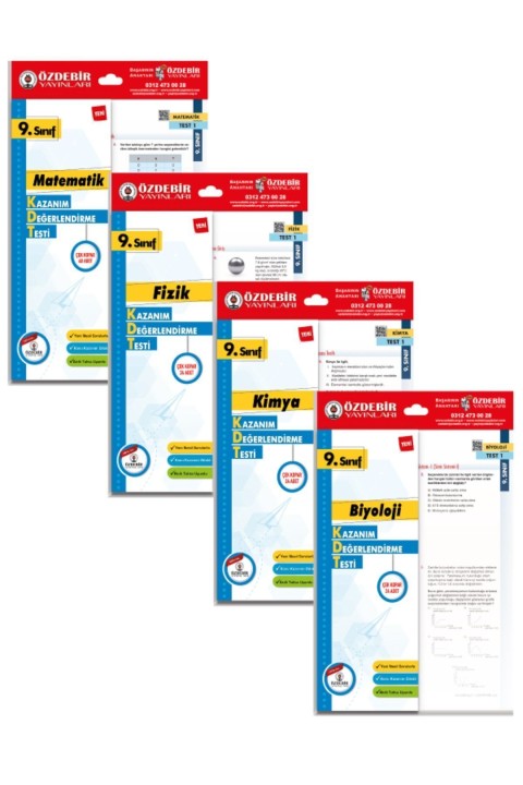 ÖZDEBİR YAYINEVİ Özdebir 9.sınıf Matematik-fizik-kimya-biyoloji Yaprak Test Seti 2025