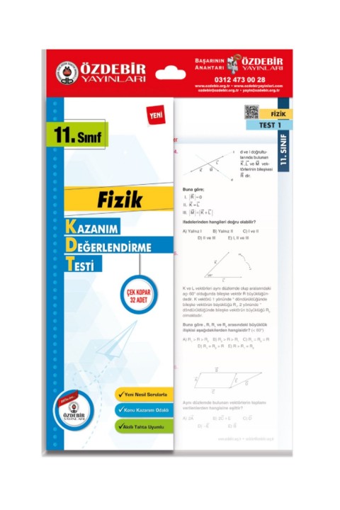 ÖZDEBİR YAYINLARI 11. SINIF FİZİK POŞET YAPRAK TEST