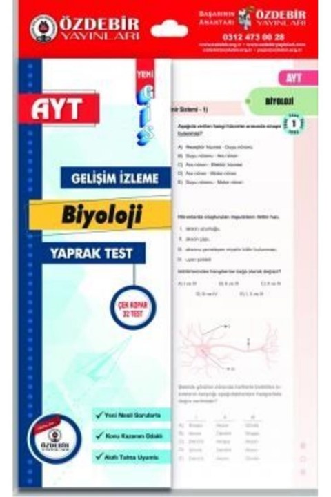 Özdebir Yayınları Ayt Biyoloji Gis Yaprak Test