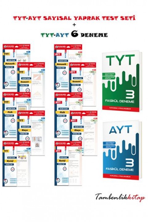 Özdebir Yayınları TYT-AYT Sayısal Yaprak Test Seti + 6 Genel Deneme