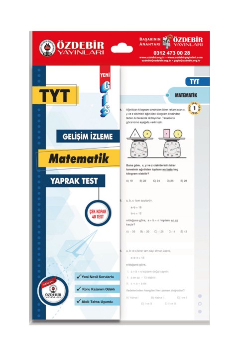 Özdebir Yayınları TYT Problemler Sayısal Yaprak Test Seti