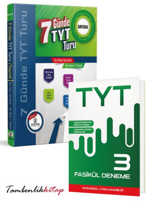 Yeni Nesil Sorularla Genel 3 Deneme ve 7 Günde Sayısal TYT Turu Kitap Seti